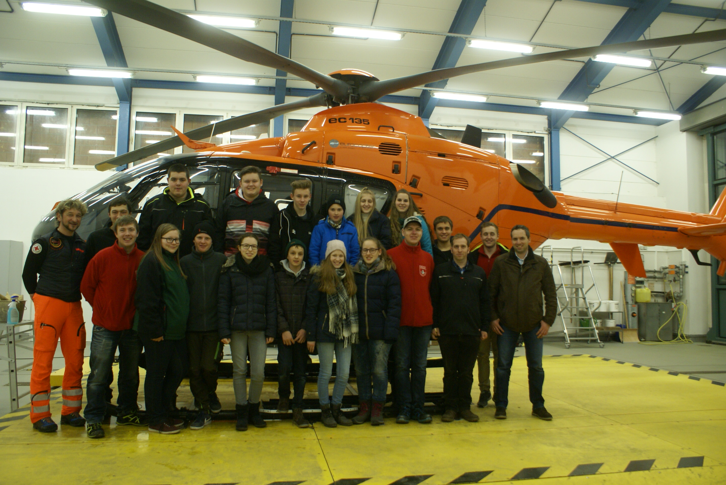Besuch beim Rettungshubschrauber Christoph 14 in Traunstein