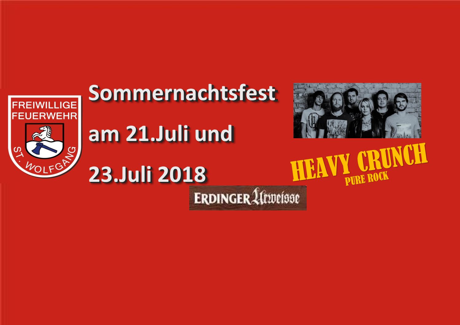 Sommernachtsfest am 21.07. mit der Band Haavy Crunchund am 23.07.2018 Kesselfleischessen